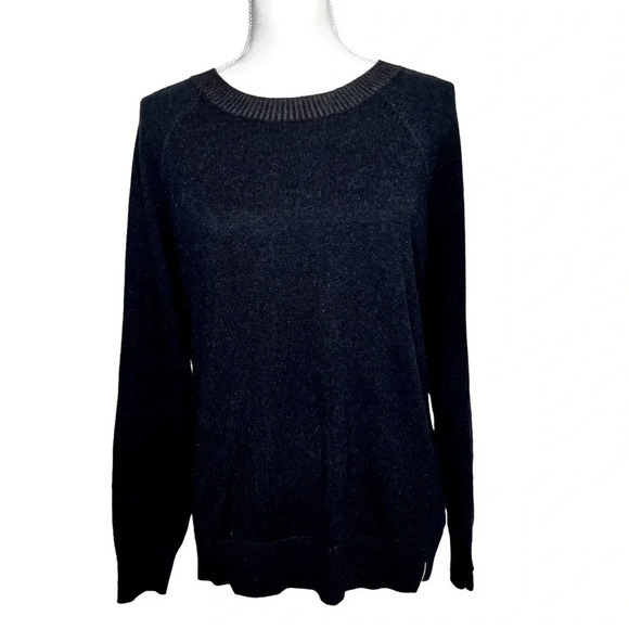 Woolrich Women’s Dark Gray Cotton/Wool Blend Crew Neck Sweater Size Small - Picture 1 of 9